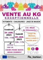 Vente au kilo de vêtements