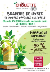 Braderie de livres et de produits culturels d'occasion