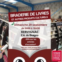 Braderie de livres et de produits culturels d'occasion