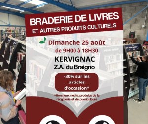 Braderie de livres et de produits culturels d'occasion