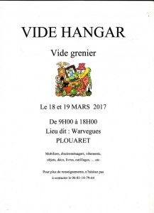 Vide grenier vide hangar